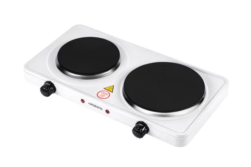 Плитка настільна Ardesto електрична, конфорок - 2, на 1кВт + 1.5кВт, керування - мех., білий