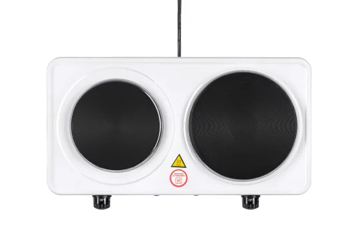 Плитка настільна Ardesto електрична, конфорок - 2, на 1кВт + 1.5кВт, керування - мех., білий