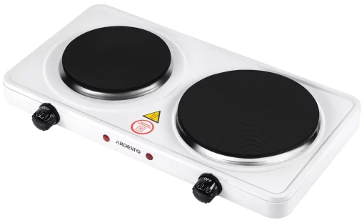 Плитка настільна Ardesto електрична, конфорок - 2, на 1кВт + 1.5кВт, керування - мех., білий