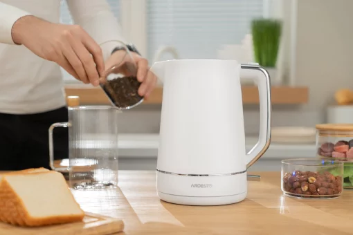 Електрочайник Ardesto Timeless Elegance, 1.7л, Otter, пластик, білий матовий