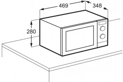 Мікрохвильова піч Electrolux, 25л, мех. керування, 900Вт, гриль, дисплей, інвертор, чорний