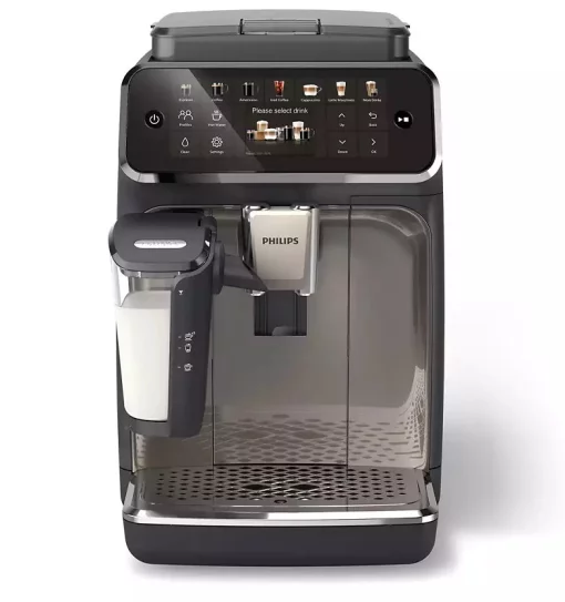 Кавомашина Philips Series 4400 LatteGo, 1.8л, зерно+мелена, автомат.капуч, дисплей, авторецептів -12, чорний