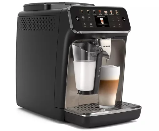 Кавомашина Philips Series 4400 LatteGo, 1.8л, зерно+мелена, автомат.капуч, дисплей, авторецептів -12, чорний