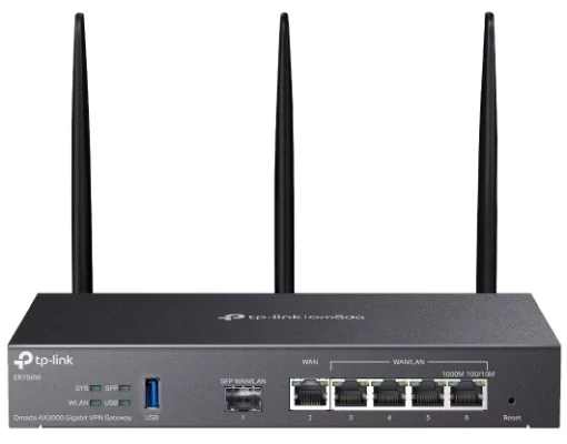 Мультисервісний Маршрутизатор TP-LINK ER706W AX3000 4xGE LAN/WAN, 1xGE WAN, 1xSFP, 1xUSB3.0