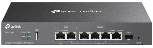 Мультисервісний Маршрутизатор TP-LINK ER707-M2, 1x2.5GE LAN, 1x2.5GE WAN/LAN, 4xGE LAN, 1xSFP WAN/LAN 1xUSB