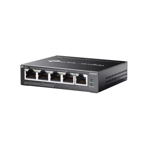 Комутатор TP-LINK ES205GP 5xGE (4xPoE), 65.2Вт, WebSmart