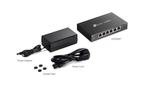 Комутатор TP-LINK ES206GP  6xGE (4xPoE), 65W, WebSmart