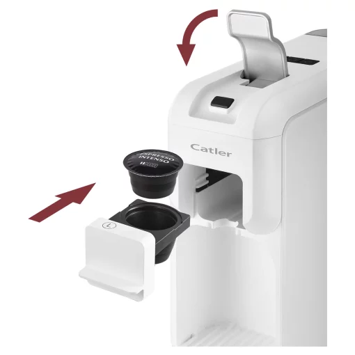 Кавоварка Catler капсульна Porto 0.8л, капсули, мелена кава, механічне керування, білий