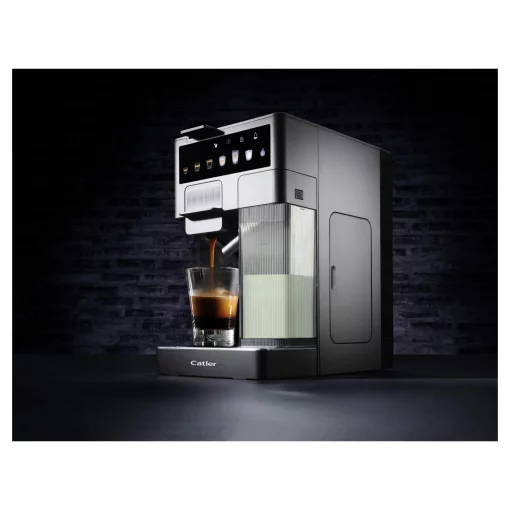 Кавоварка Catler капсульна Renzo 1.6л, капсули, мелена кава, сенсорне керування, автоматичний капучинатор, сірий