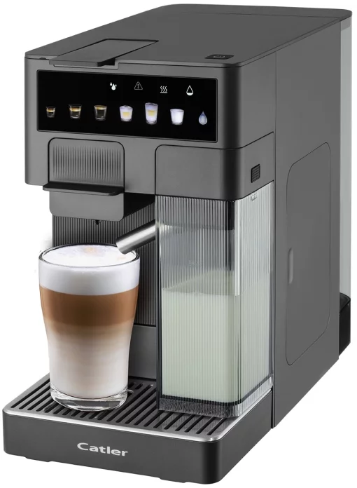 Кавоварка Catler капсульна Renzo 1.6л, капсули, мелена кава, сенсорне керування, автоматичний капучинатор, сірий