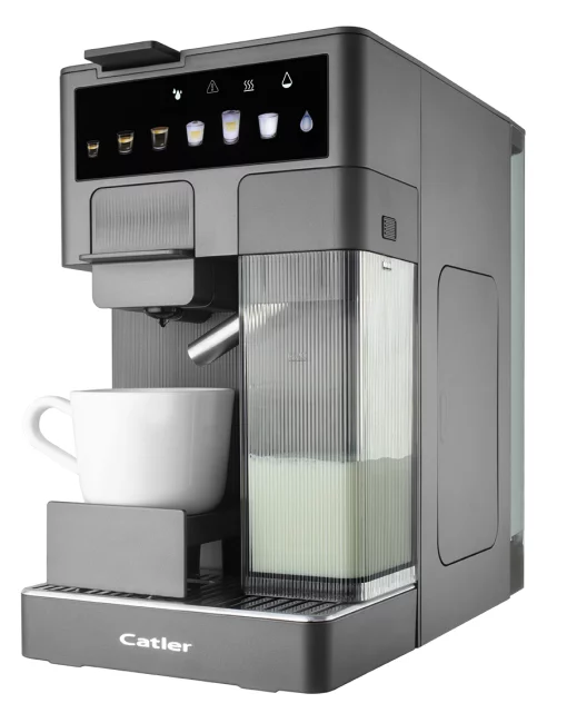 Кавоварка Catler капсульна Renzo 1.6л, капсули, мелена кава, сенсорне керування, автоматичний капучинатор, сірий
