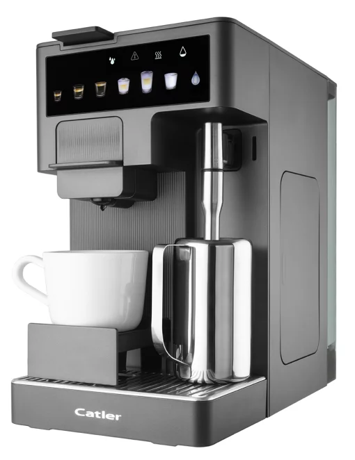 Кавоварка Catler капсульна Renzo 1.6л, капсули, мелена кава, сенсорне керування, автоматичний капучинатор, сірий