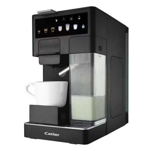 Кавоварка Catler капсульна Renzo 1.6л, капсули, мелена кава, сенсорне керування, автоматичний капучинатор, чорний