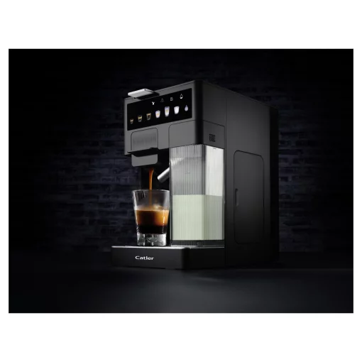 Кавоварка Catler капсульна Renzo 1.6л, капсули, мелена кава, сенсорне керування, автоматичний капучинатор, чорний
