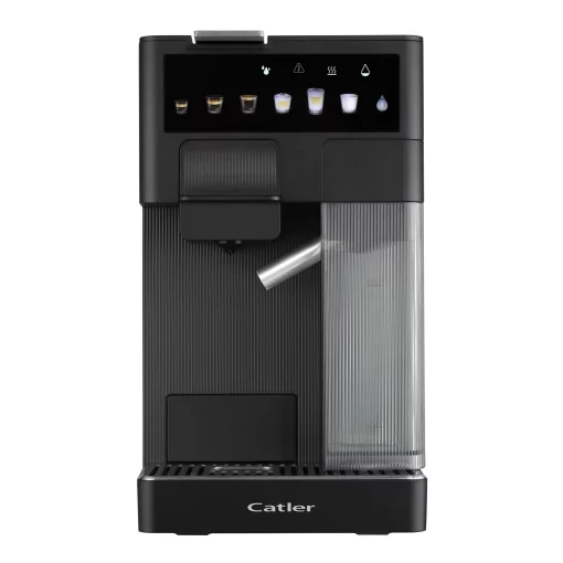 Кавоварка Catler капсульна Renzo 1.6л, капсули, мелена кава, сенсорне керування, автоматичний капучинатор, чорний