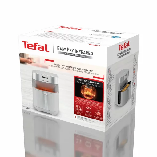 Мультипіч Tefal Easy Fry Infrared, 1500Вт, чаша-7л, сенсорне керув., 8 програм, з віконцем, пластик, світло-сірий