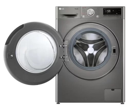 Пральна машина LG фронтальна, 8.5кг, 1200, A+++, 48см, дисплей, пара, інвертор, cріблястий