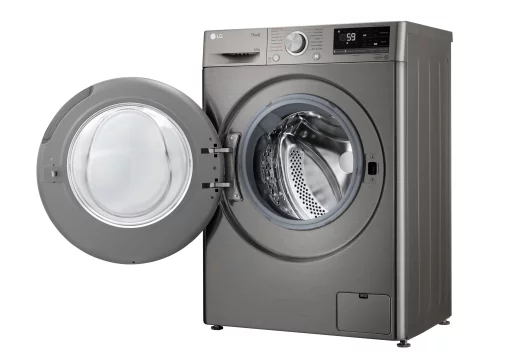 Пральна машина LG фронтальна, 8.5кг, 1200, A+++, 48см, дисплей, пара, інвертор, cріблястий