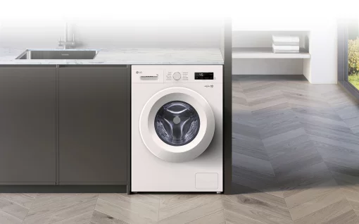 Пральна машина LG фронтальна, 7кг, 1200, A+++, 44см, дисплей, пара, інвертор, білий