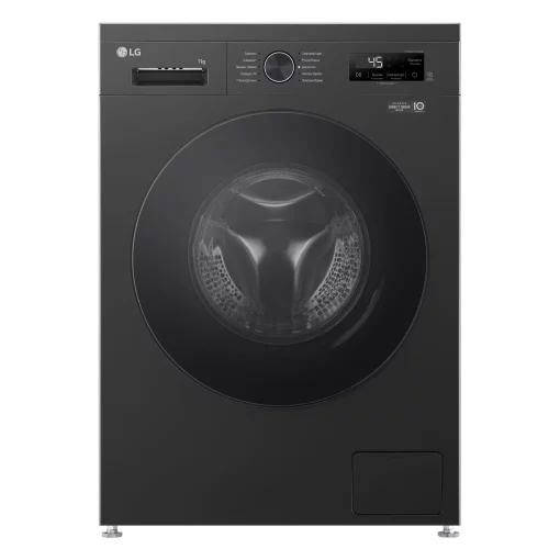 Пральна машина LG фронтальна, 7кг, 1200, A+++, 44см, дисплей, пара, інвертор, чорний