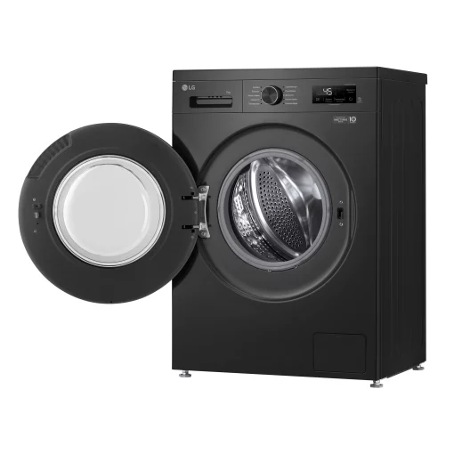 Пральна машина LG фронтальна, 7кг, 1200, A+++, 44см, дисплей, пара, інвертор, чорний
