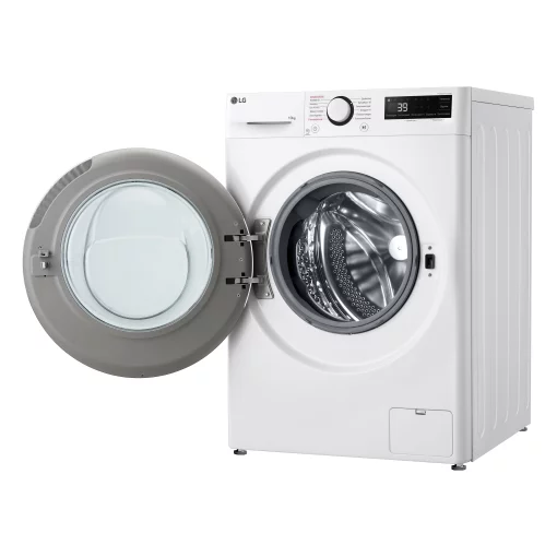 Пральна машина LG фронтальна, 10кг, 1400, A, 57см, дисплей, пара, інвертор, білий