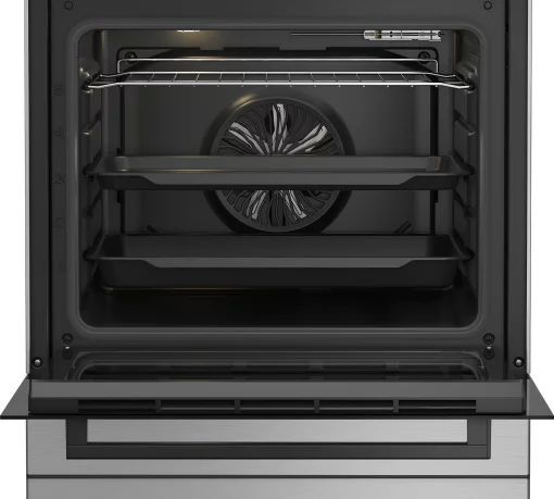 Плита Beko комбінована, 66л, 60x60см, конвекція, сріблястий