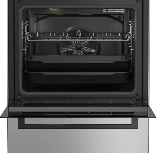 Плита Beko комбінована, 72л, 60x60см, дисплей, конвекція, сірий