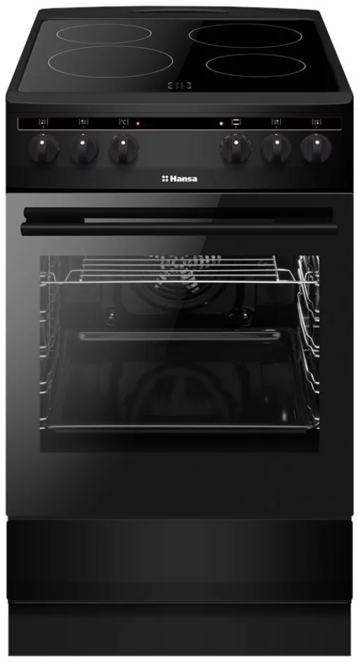Плита Hansa електрична склокерамічна, 50х60см, 65л, чорний