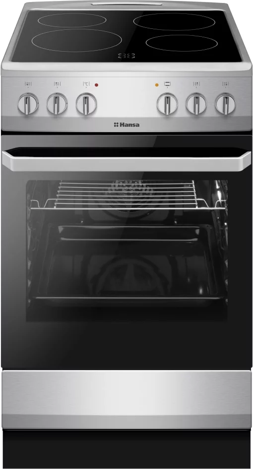 Плита Hansa електрична склокерамічна, 62л, 50x60см, конвекція, нерж
