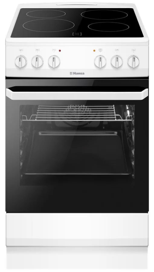 Плита Hansa електрична склокерамічна, 50х60см, 62л, білий