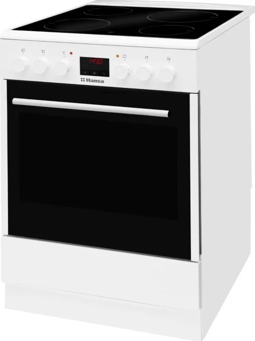 Плита Hansa електрична склокерамічна, 65л, 60x60см, дисплей, конвекція, білий