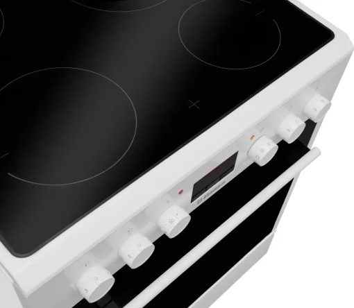 Плита Hansa електрична склокерамічна, 65л, 60x60см, дисплей, конвекція, білий