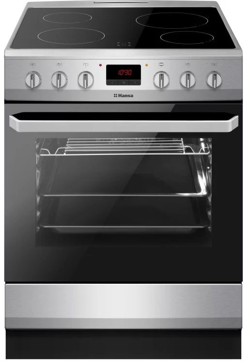 Плита Hansa електрична склокерамічна, 62л, 60x60см, дисплей, конвекція, нерж
