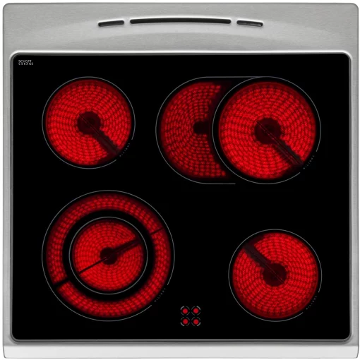 Плита Hansa електрична склокерамічна, 60х60см, 65л, дисплей, нержавіюча сталь