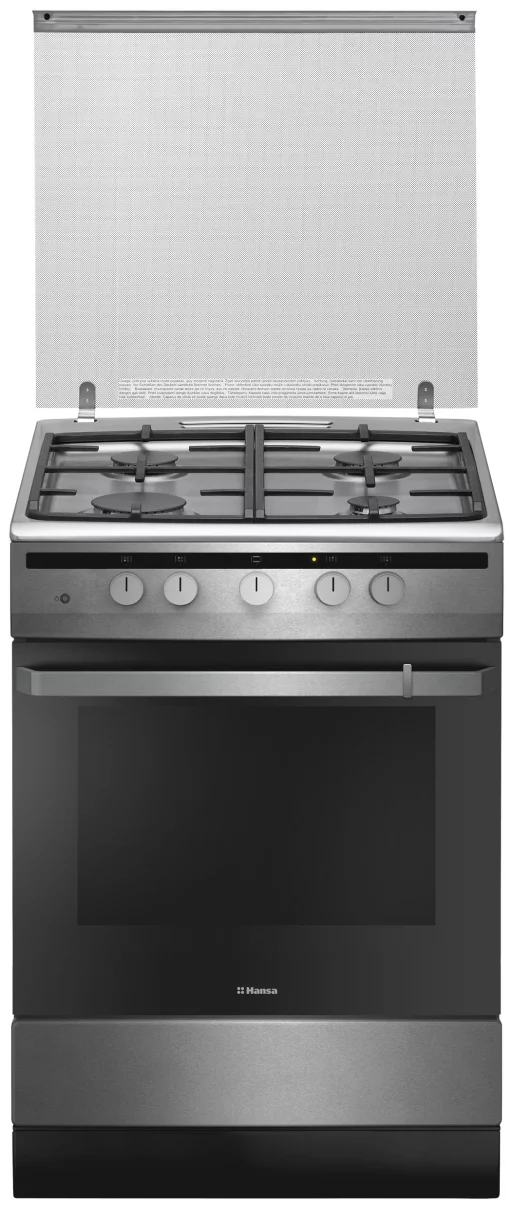 Плита Hansa газова, 56л, 60x60см, чавун, нерж