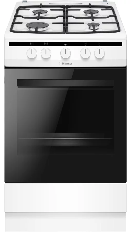 Плита Hansa газова, 50x60см, 70л, чавун, газ контр., білий