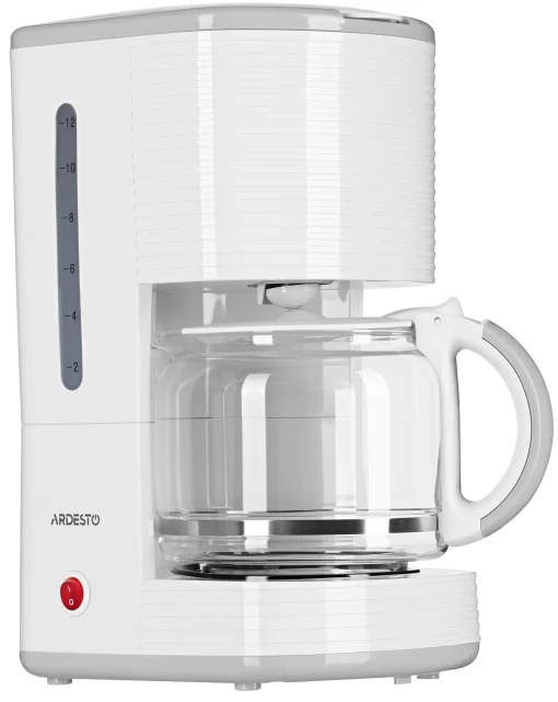 Кавоварка Ardesto крапельна White stripes 1.5л, мелена, біло-сірий