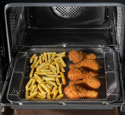 Плита Hansa комбінована, 65л, 50x60см, дисплей, конвекція, чавун, чорний