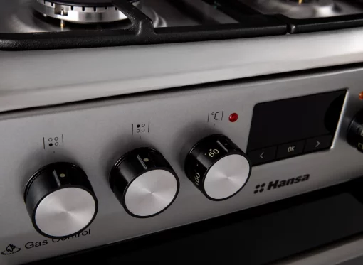 Плита Hansa комбінована, 65л, 50x60см, дисплей, конвекція, чавун, нерж