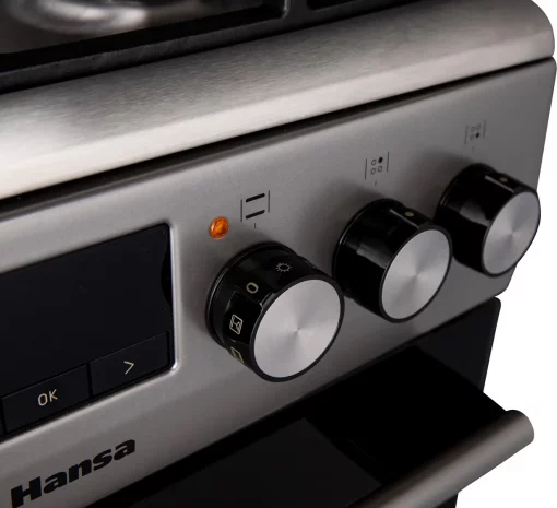 Плита Hansa комбінована, 65л, 50x60см, дисплей, конвекція, чавун, нерж