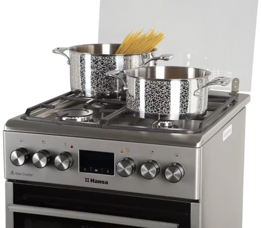 Плита Hansa комбінована, 62л, 50x60см, дисплей, конвекція, чавун, нерж