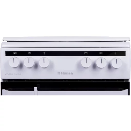 Плита Hansa комбінована, 62л, 50x60см, конвекція, чавун, білий