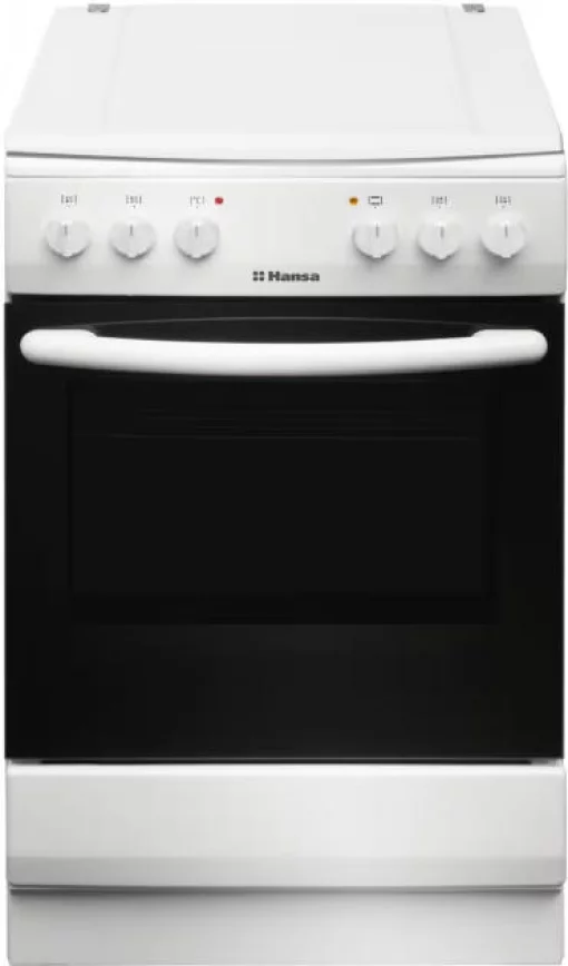 Плита Hansa комбінована, 62л, 50x60см, конвекція, чавун, білий