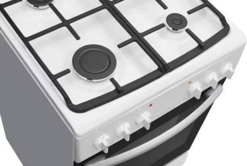 Плита Hansa комбінована, 62л, 50x60см, конвекція, чавун, білий