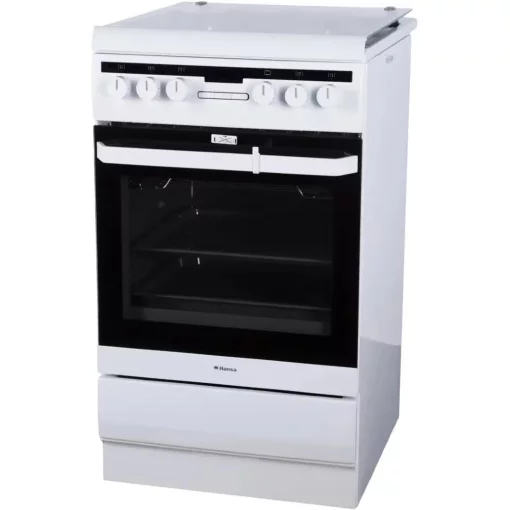 Плита Hansa комбінована, 50х60см, 62л, чавун, газ контр., дисплей, білий