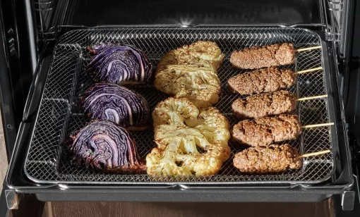 Плита Hansa комбінована, 65л, 50x60см, дисплей, конвекція, чавун, білий