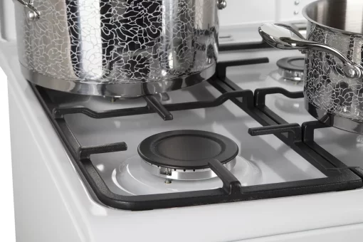 Плита Hansa комбінована, 65л, 50x60см, дисплей, конвекція, чавун, білий