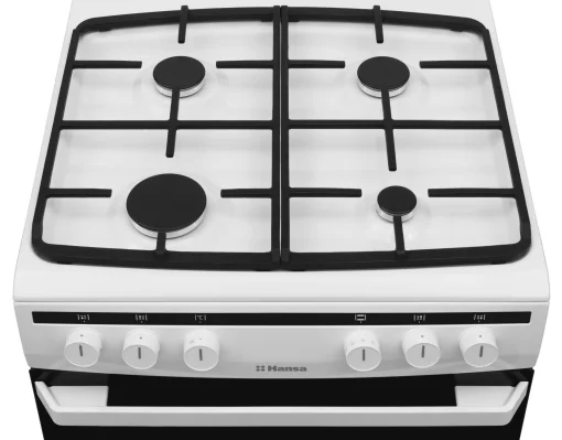 Плита Hansa комбінована, 60х60см, 62л, чавун, газ контр., білий