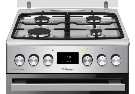 Плита Hansa комбінована, 65л, 50x60см, дисплей, конвекція, чавун, нерж
